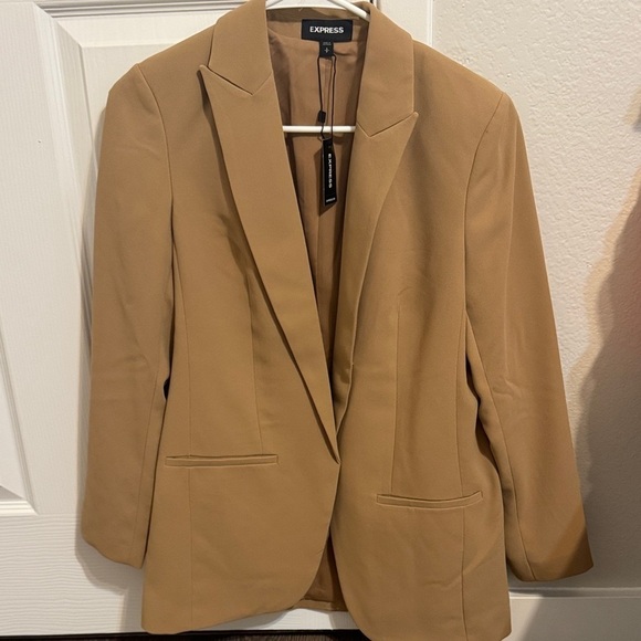Express Jackets & Blazers - NWT Express Camel Women's Suit Jacket Size Small